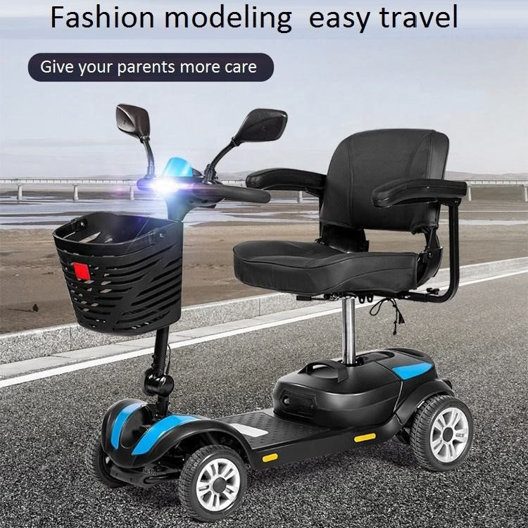 KSM-906 High-end Mobility Scooter motors with shocks, leather seat and detachable chassis