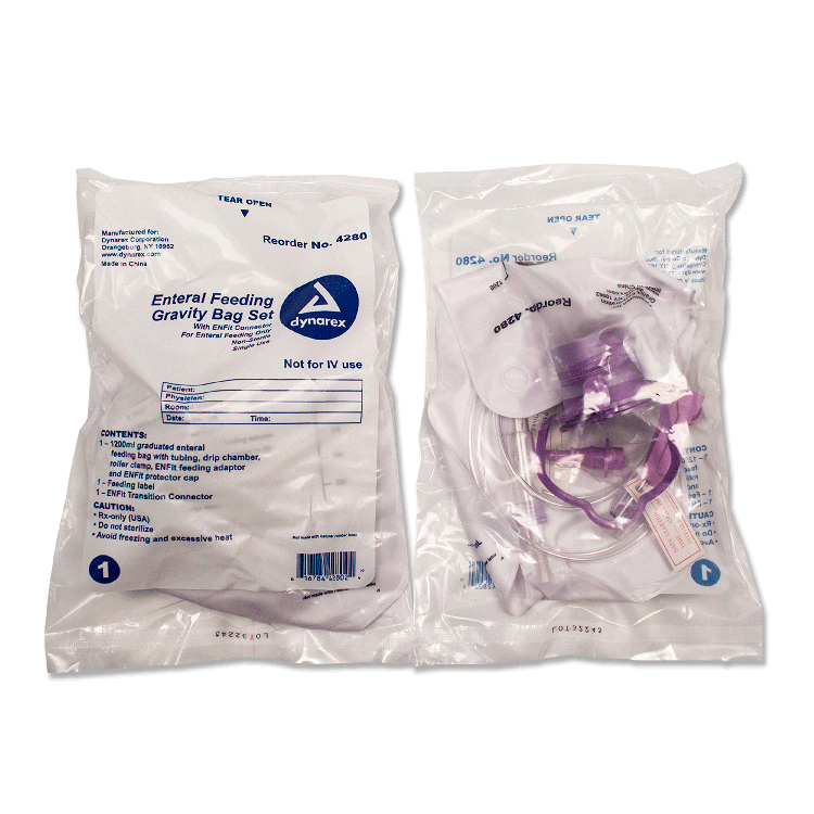 Enteral Delivery Gravity Bag Set with Enfit Connector 1 Case