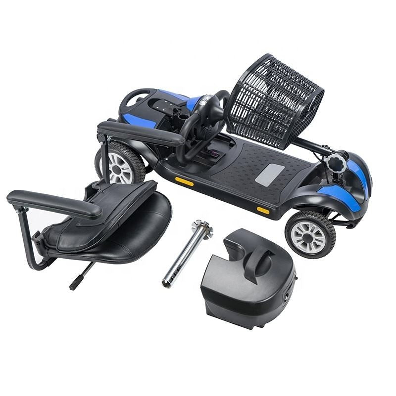 KSM-906 High-end Mobility Scooter motors with shocks, leather seat and detachable chassis