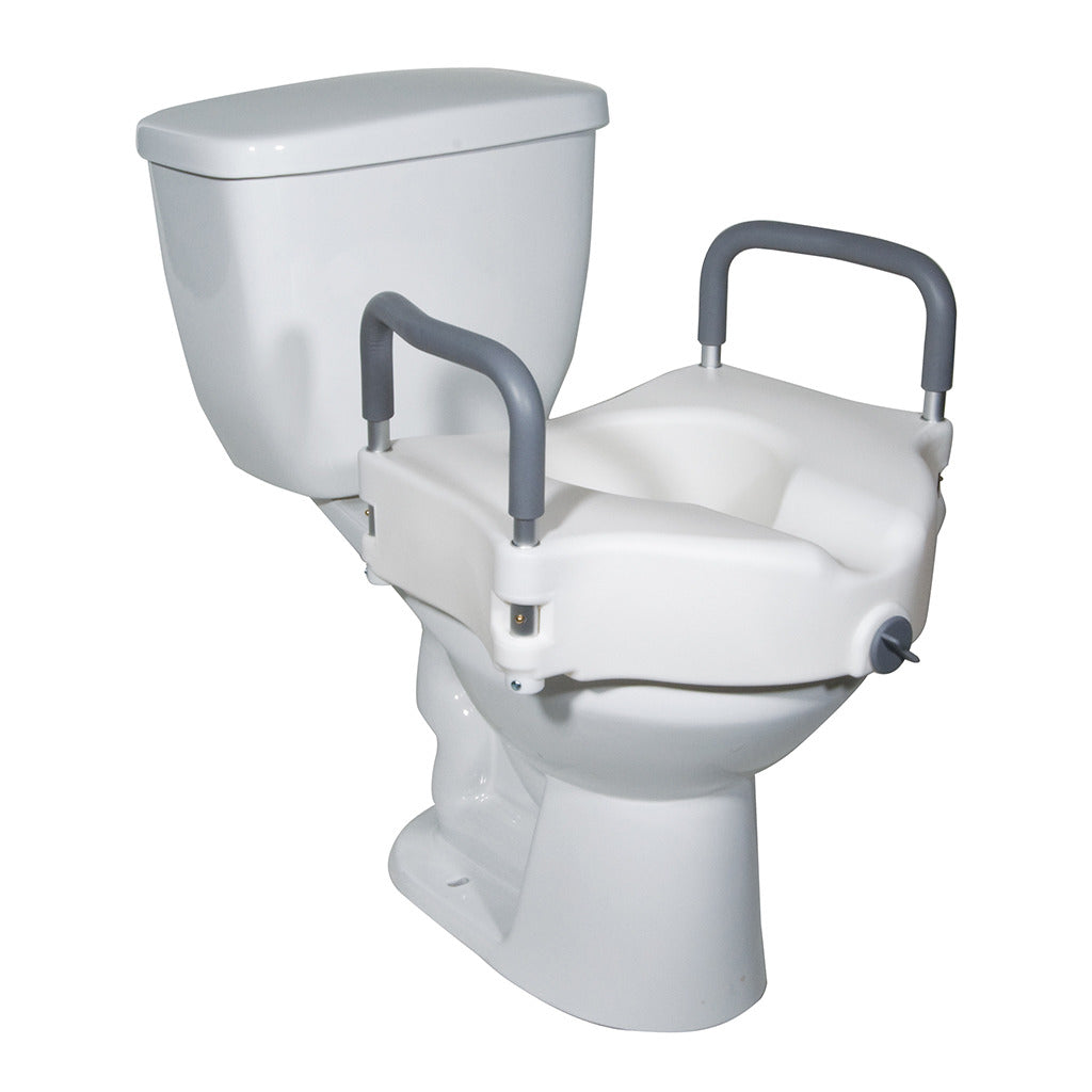 Drive 2-in-1 Locking Raised Toilet Seat with Tool-free Removable Arms