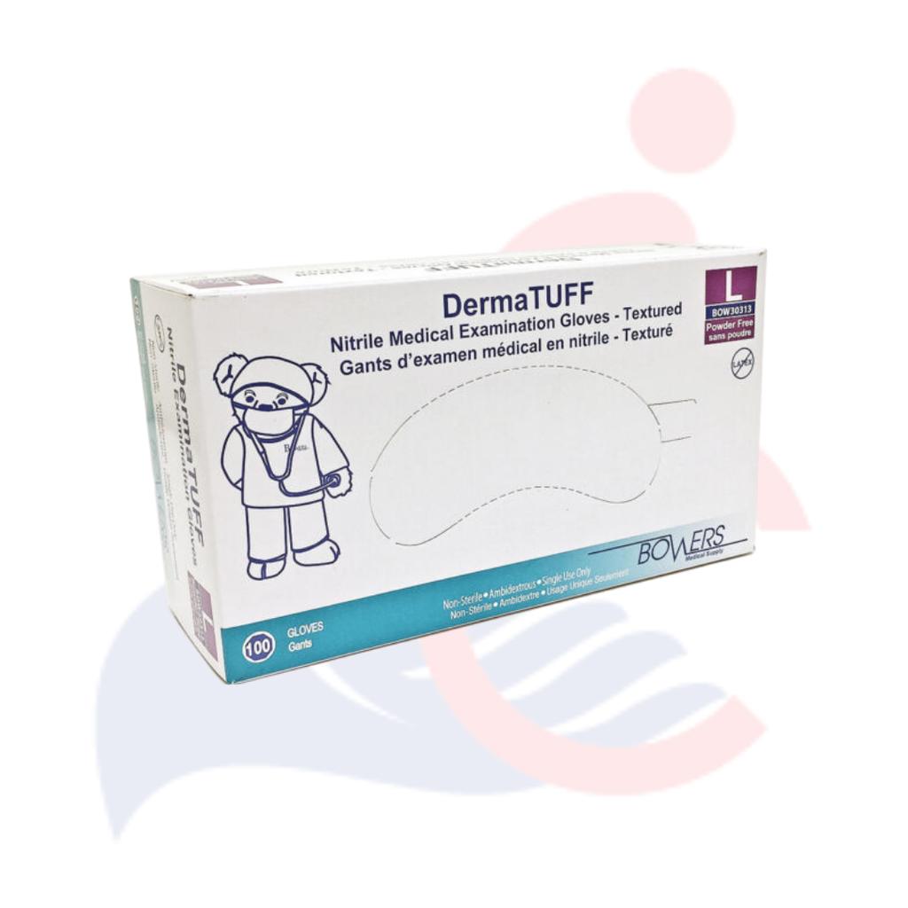 Bowers DermaTUFF Nitrile Examination Gloves - 100 count box product image, SKU BOW30313