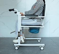 CalCare Multifunctional Hydraulic Patient Transfer Commode Chair with 4 Wheels