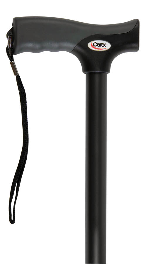 Soft Grip Folding Cane - Black