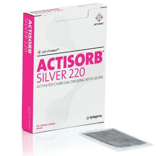 Actisorb Silver 220, 10.5 x 10.5cm, 10/box