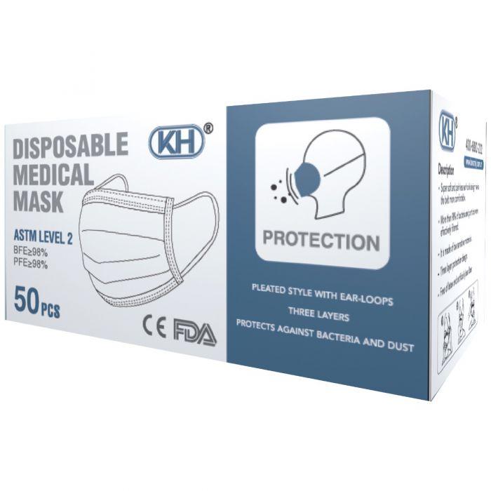 KH 3-Ply Medical Face Masks - Level II (50ea/BX) product image, SKU KH-2