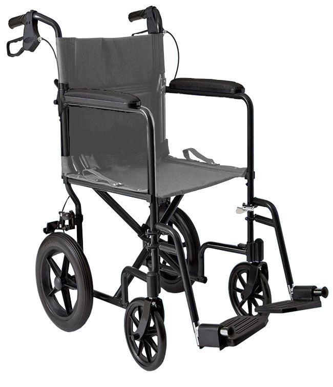 MOBB MHTC12 lightweight transport chair with 12-inch rear wheels