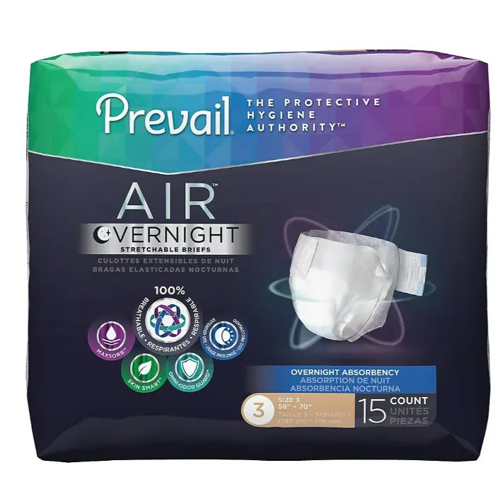 Product image for Prevail NTB-014 Extended Use Brief, Ultimate Absorbency, X-Large, Pack of 15