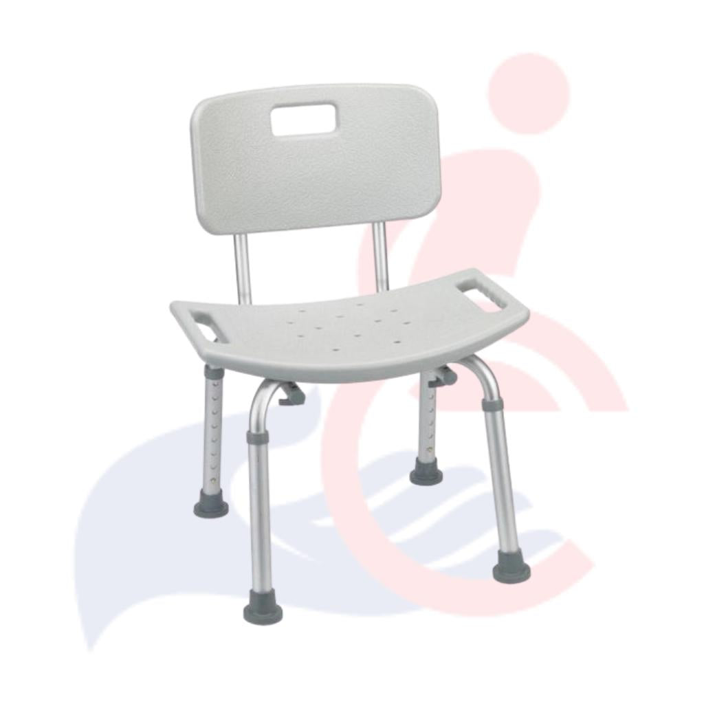 Drive Deluxe Aluminum Bath Chair with Back – 300 lb Capacity product image, SKU RTL12202KDR