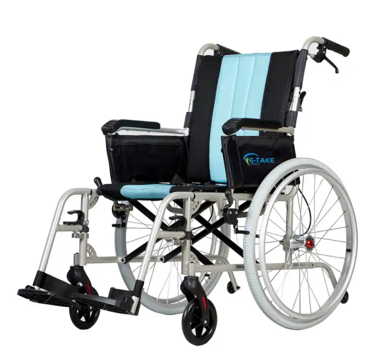 Magnesium alloy Lightweight Wheelchair with Ergonomic Backrest, 18"