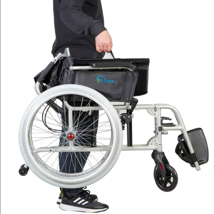 Magnesium alloy Lightweight Wheelchair with Ergonomic Backrest, 18"