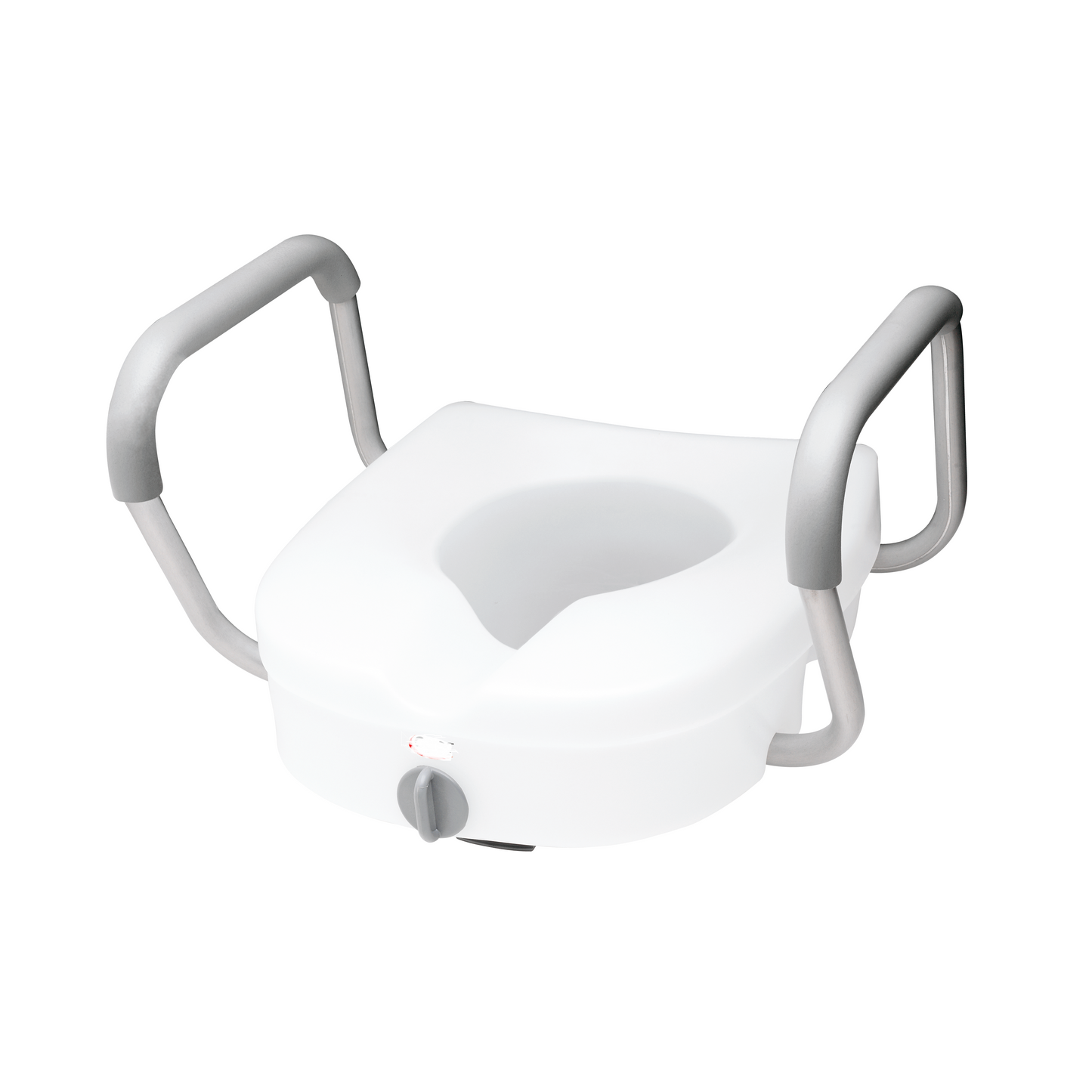CalCare Raised Toilet Seat (Elongated) with Lock and Arms, 4"