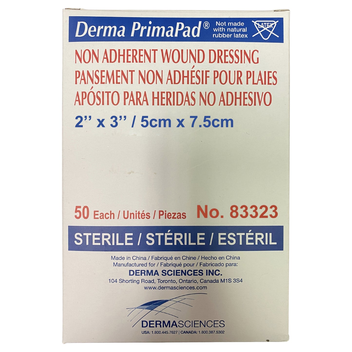 Derma Primapad Non-Adherent Wound Dressing 2IN x 3IN