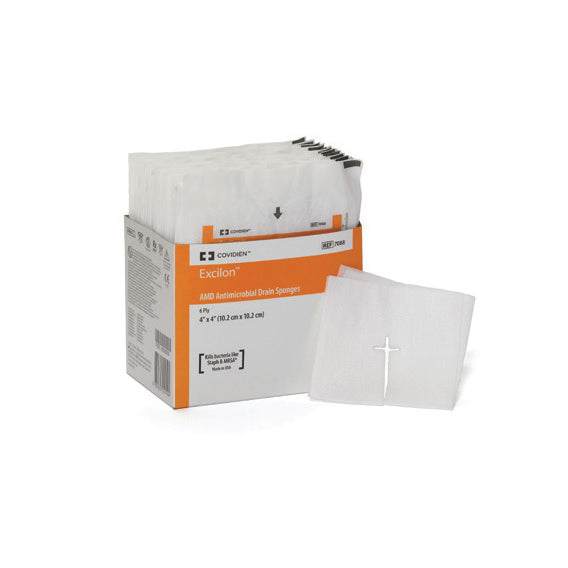 KND7089 Excilon AMD Antimicrobial Drain Sponges 2x2in