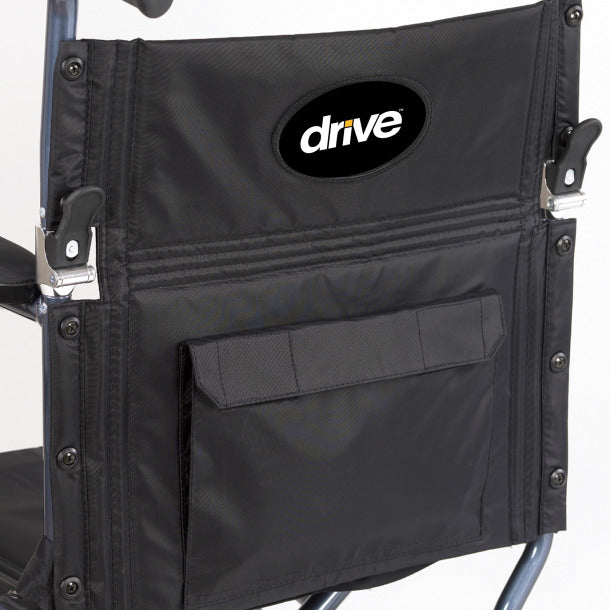 DRIVE™ - Deluxe Fly-Weight Aluminum Transport Chair with Removable Casters