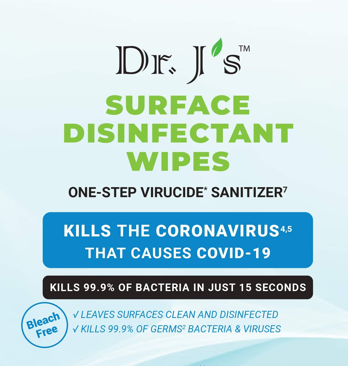 Dr. J's Surface Disinfectant Wipes (160 count)