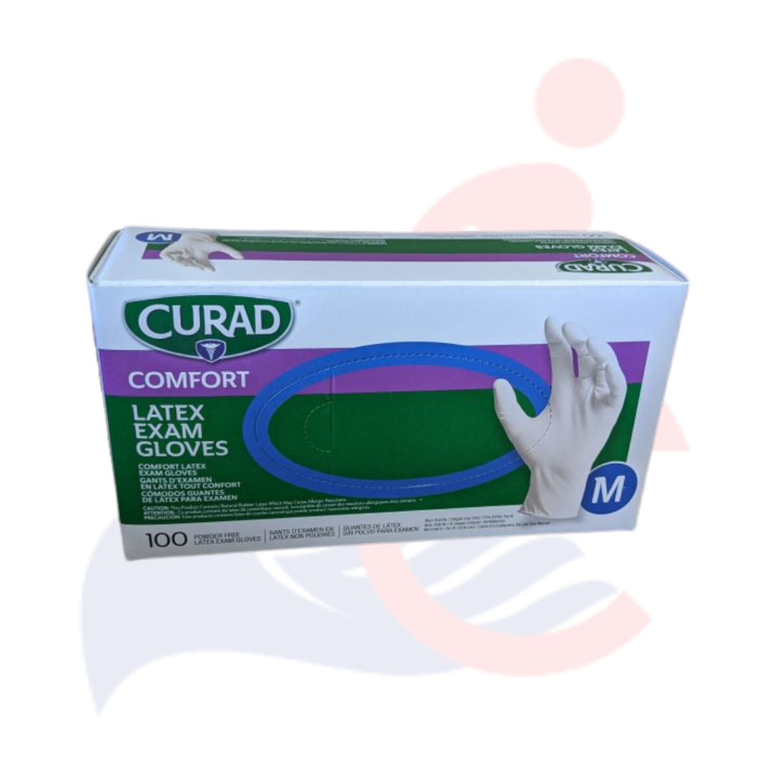 Curad - Powder-Free Latex Disposable Gloves (100/box)