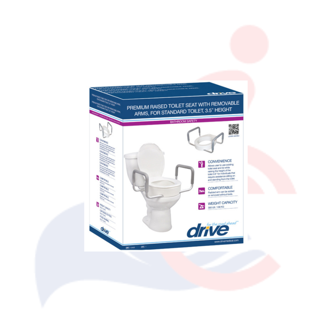 DRIVE™ - Raised Toilet Seat with Handles