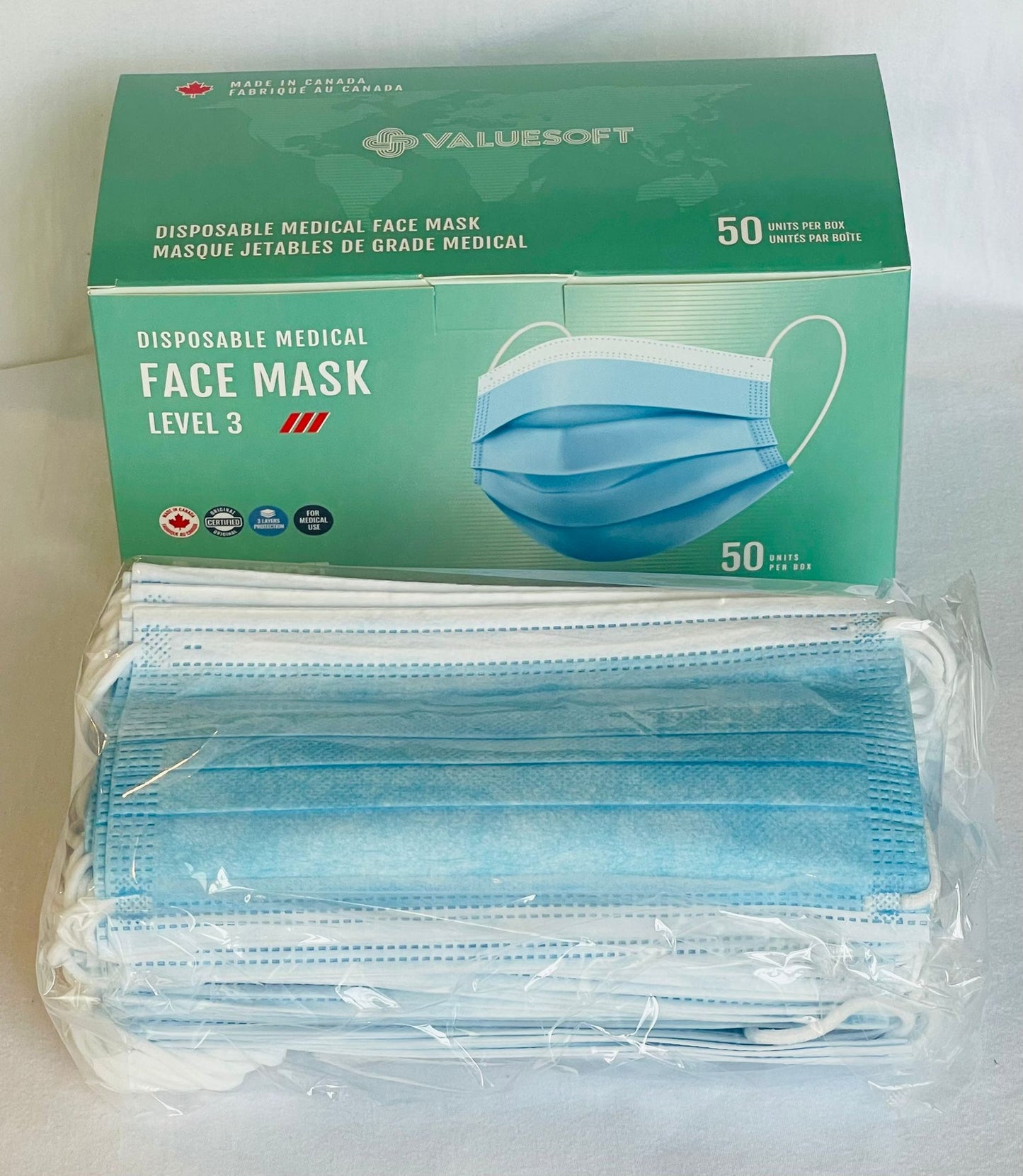 VALUESOFT: 3-ply Medical Grade ASTM Level 3 - Made in Canada