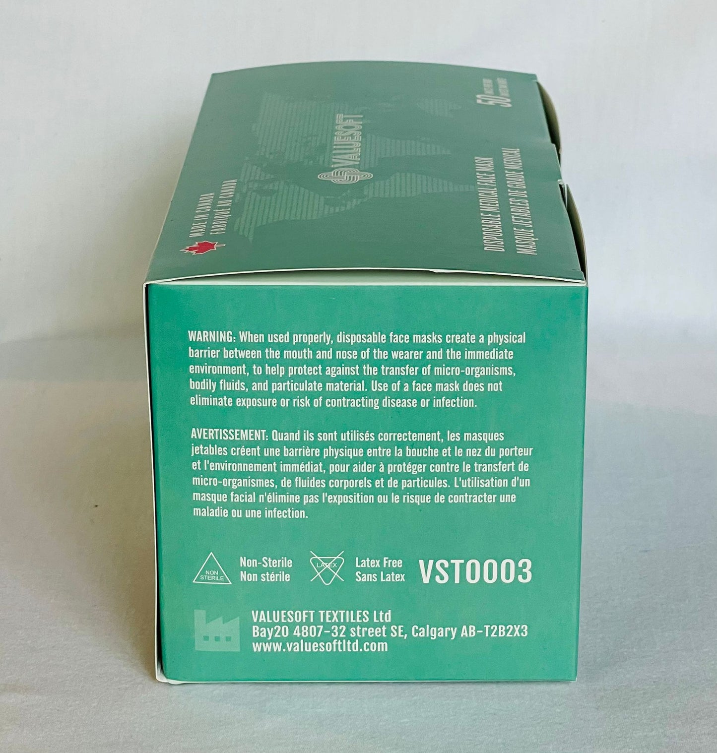 VALUESOFT: 3-ply Medical Grade ASTM Level 3 - Made in Canada