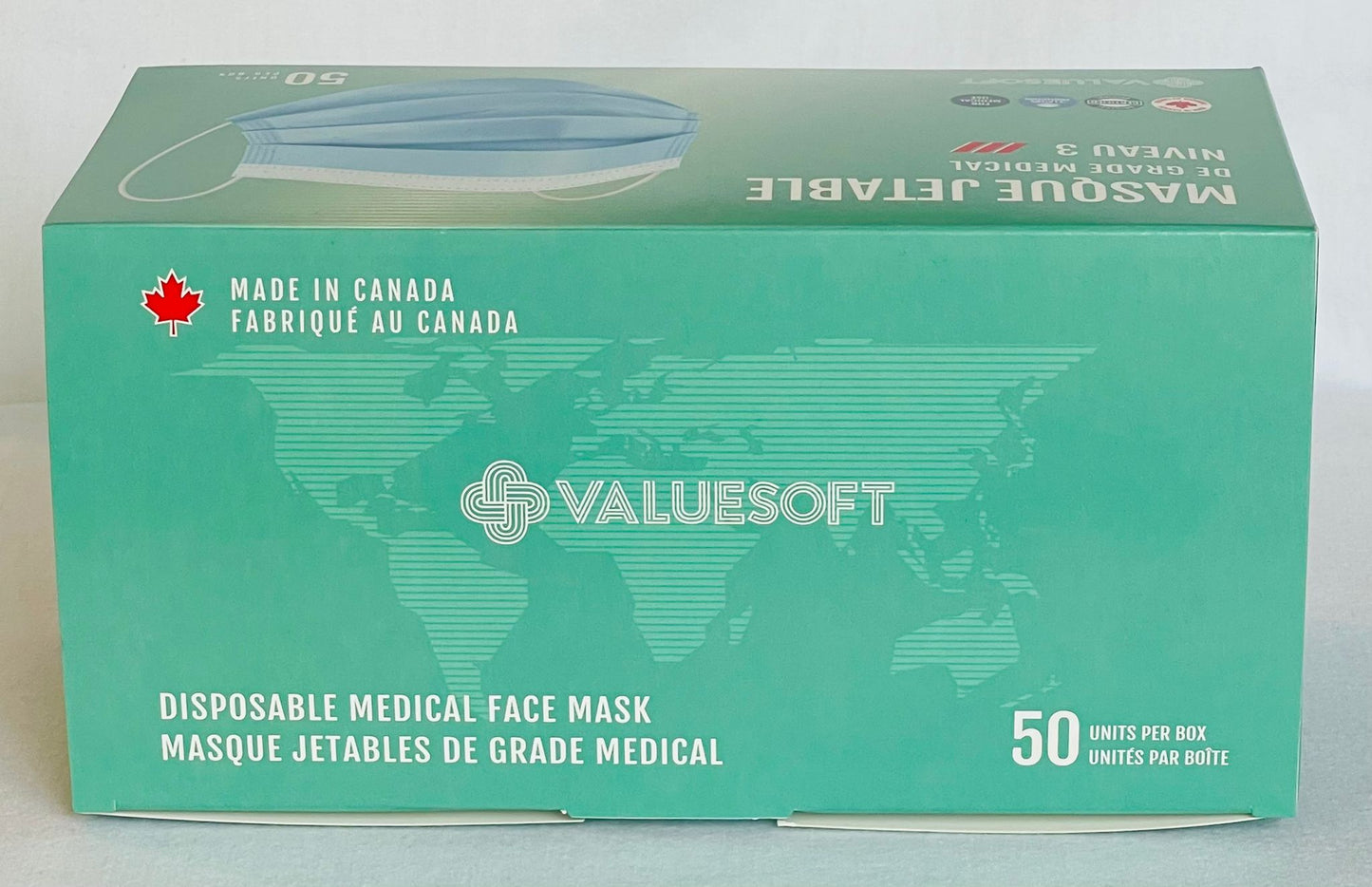 VALUESOFT: 3-ply Medical Grade ASTM Level 3 - Made in Canada