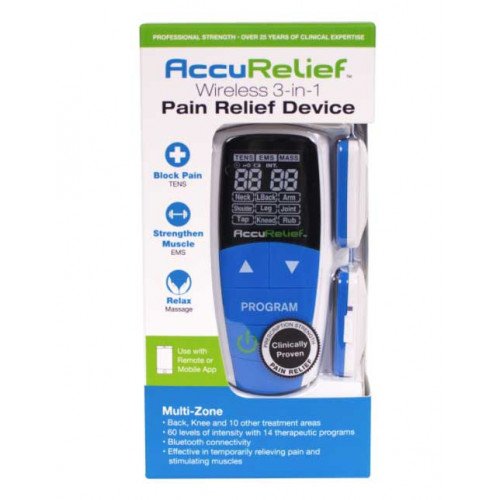 ACCURELIEF™ Wireless Pain Relief Device With Remote & Mobile App by CAREX®