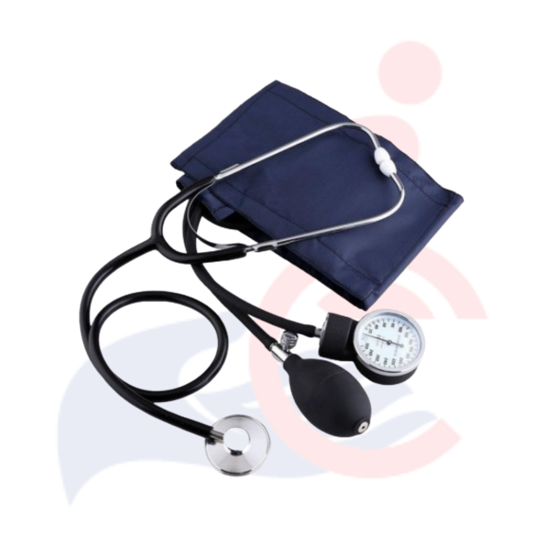 2-in-1 Monitoring Kit - Aneroid Sphygmomanometer Blood Pressure Monitor and Stethoscope