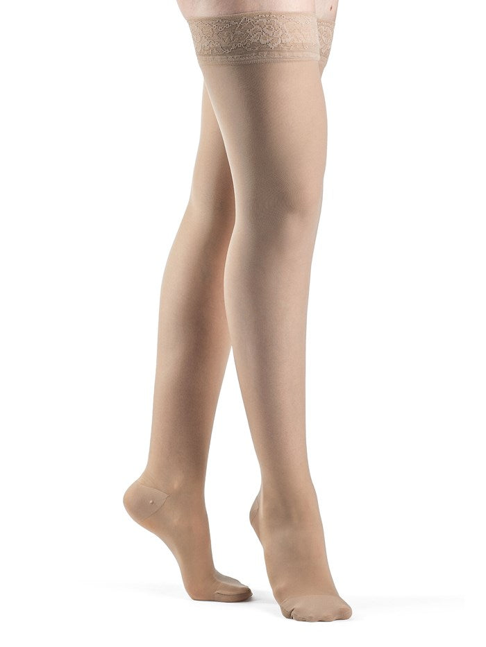 SIGVARIS (15-20 mmHg) - Women's Sheer Fashion Thigh High Compression Stockings