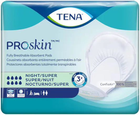Product image for TENA® ProSkin Night Super | Fully Breathable Large Absorbent Pads 24pcs