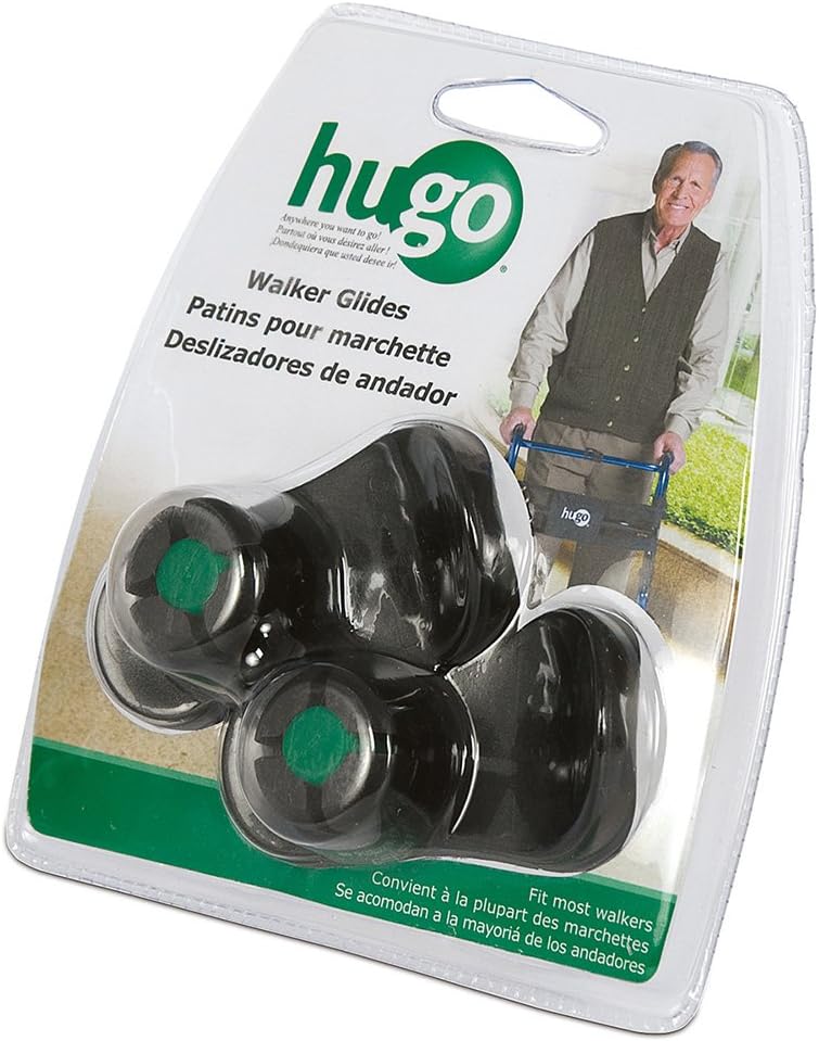Walker Glides by Hugo - 2 Multi-Terrain Glides for 1 Inch Walker Tubing