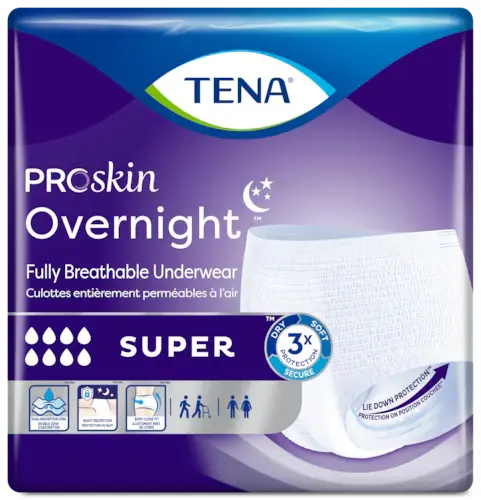 Product image for TENA ProSkin Overnight™ Super Fully Breathable Underwear