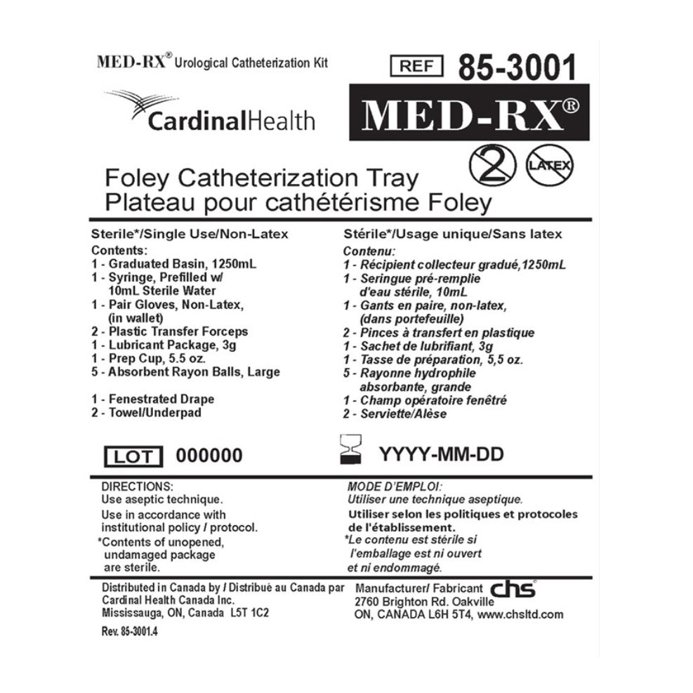 Med-Rx Foley Catheterization Tray