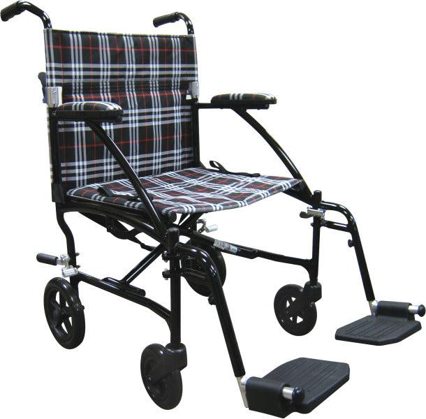 Drive Fly-Lite Aluminum Transport Chair – Black, 19 in Seat product image, SKU DFL19-BLK