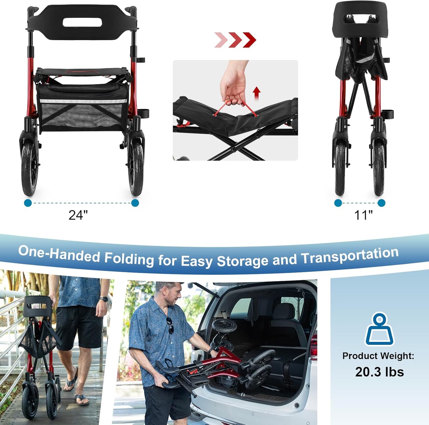MaxWalk All-Terrain Rollator