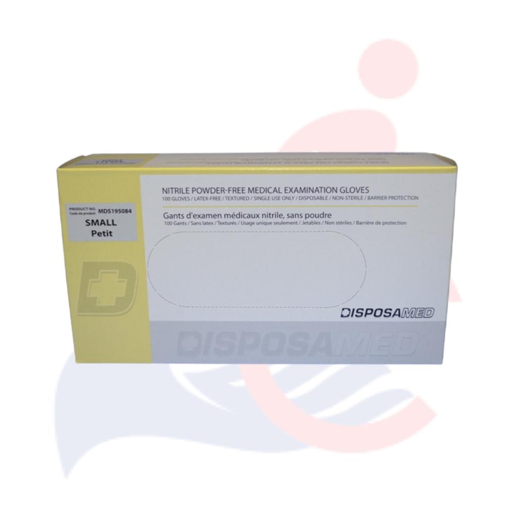 DisposaMed® - Nitrile Powder-Free Medical Examination Gloves - 100 count box product image, SKU MDS195084