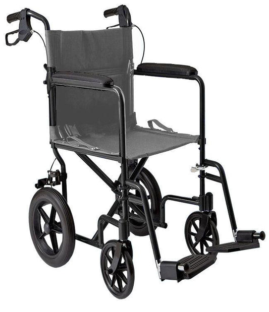 MOBB MHTC12 lightweight transport chair with 12-inch rear wheels