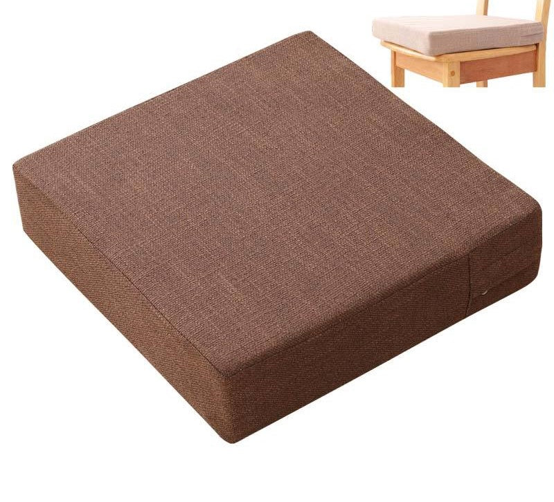 Square Memory Foam Seat Cushion: Perfect Indoor and Outdoor Chair Cushion Pad with Square Corner Comfort 40*40*10 (Khaki)