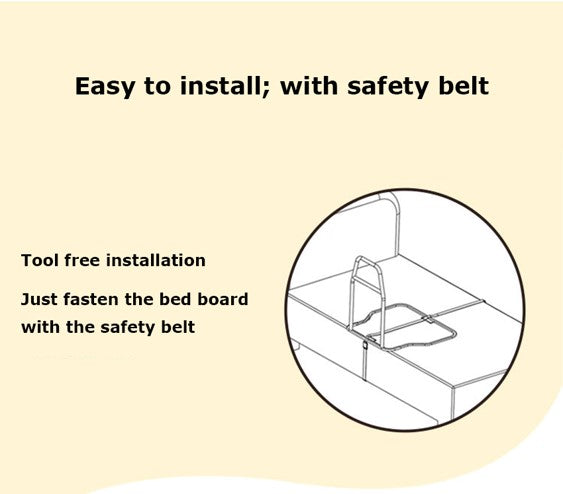Adjustable Bed Assist Rail Handle:Safety Hand Guard Grab Bar Bed Rail