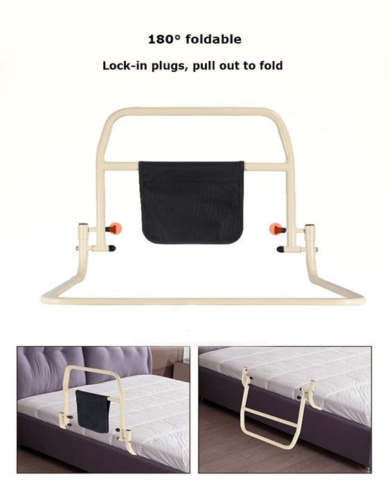 Adjustable Bed Assist Rail Handle:Safety Hand Guard Grab Bar Bed Rail