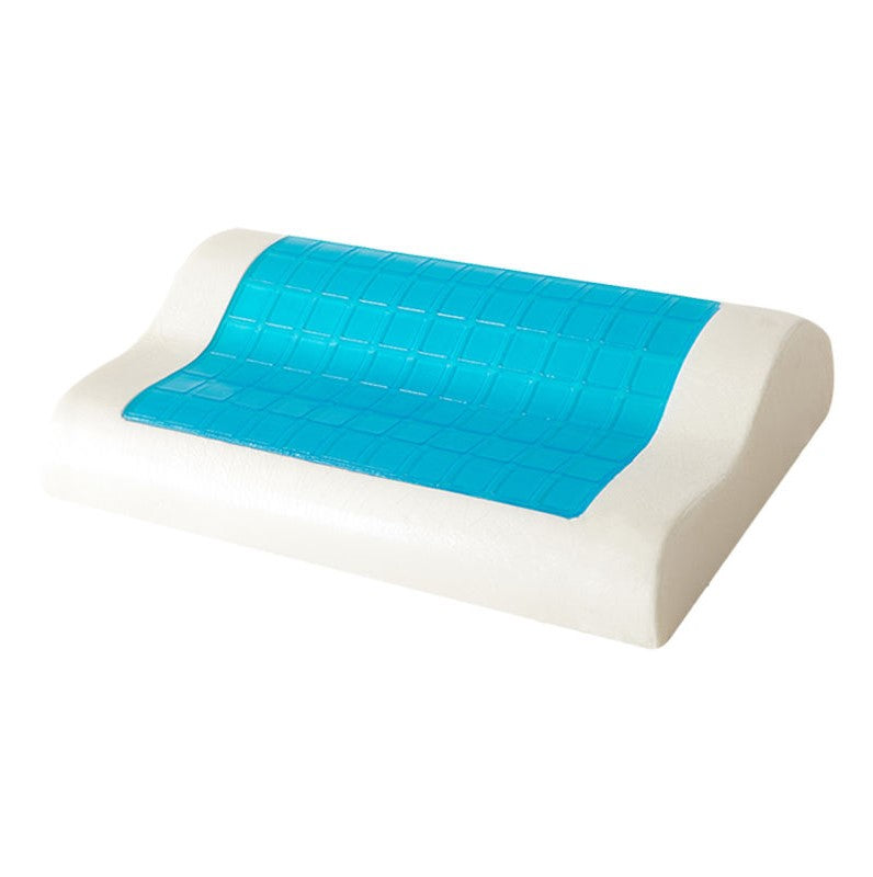Orthopedic Wave Shape Cool Gel Contour Memory Foam Pillow: Breathable, Soft, Neck Pain Relief