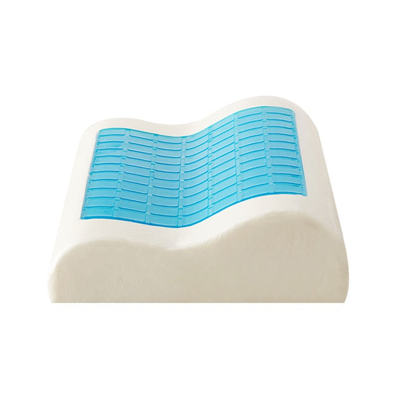 Orthopedic Wave Shape Cool Gel Contour Memory Foam Pillow: Breathable, Soft, Neck Pain Relief