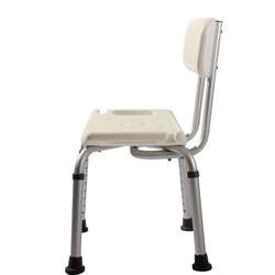 Aluminum Bath Bench with Backrest: Lightweight, Height Adjustable Shower chair