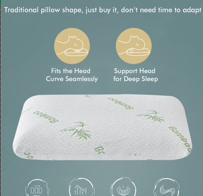 Bread Shape Memory Foam Cervical Pillow, Breathable Slow Rebound Anti-Snore Bed Pillow