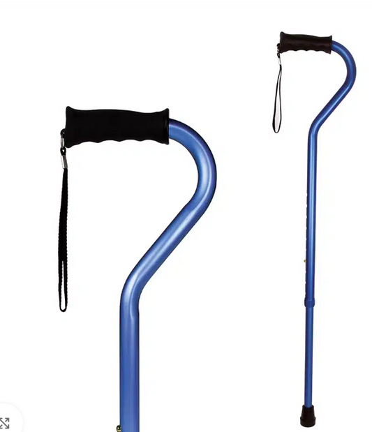 CAREX Ergo Offset Cane , Black Rubber Handle