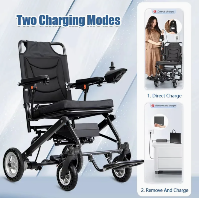 Lightweight Aluminum Power Chair with 12AH Battery | Portable Electric Wheelchair
