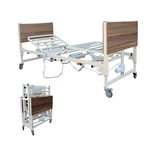 CAL+CARE 5-function foldable electric homecare bed, SKU CAL-BD-MBE-4XAG-B