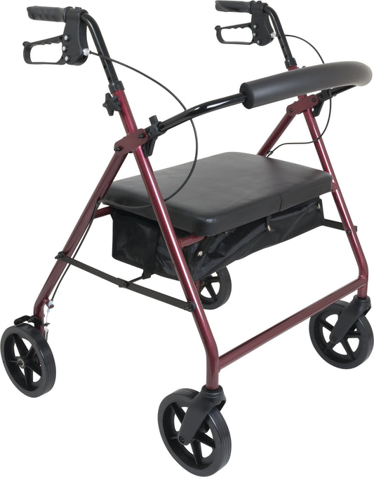 Four-wheel rollator walker rental with seat in Calgary from Calmedi