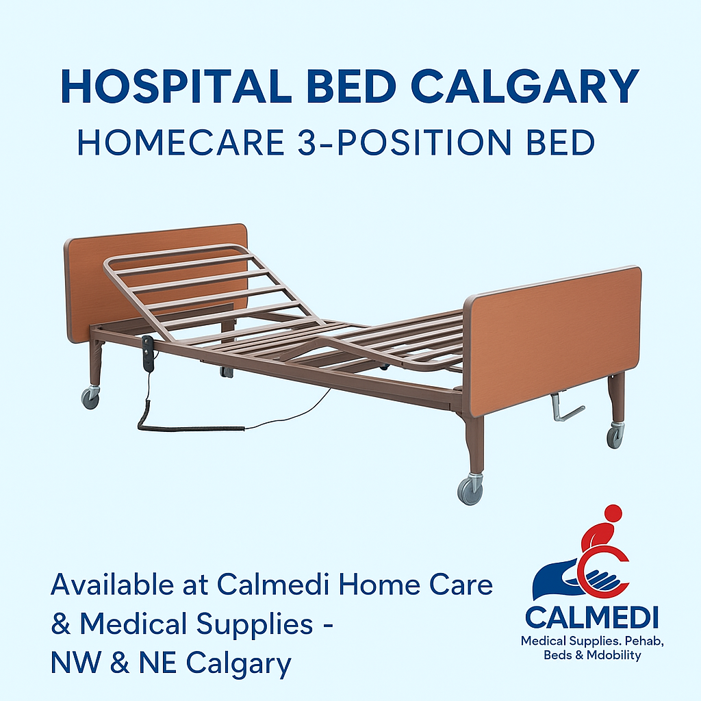 CalCare 3-Position Solid Hospital Bed – Long-Term Care Adjustable Bed