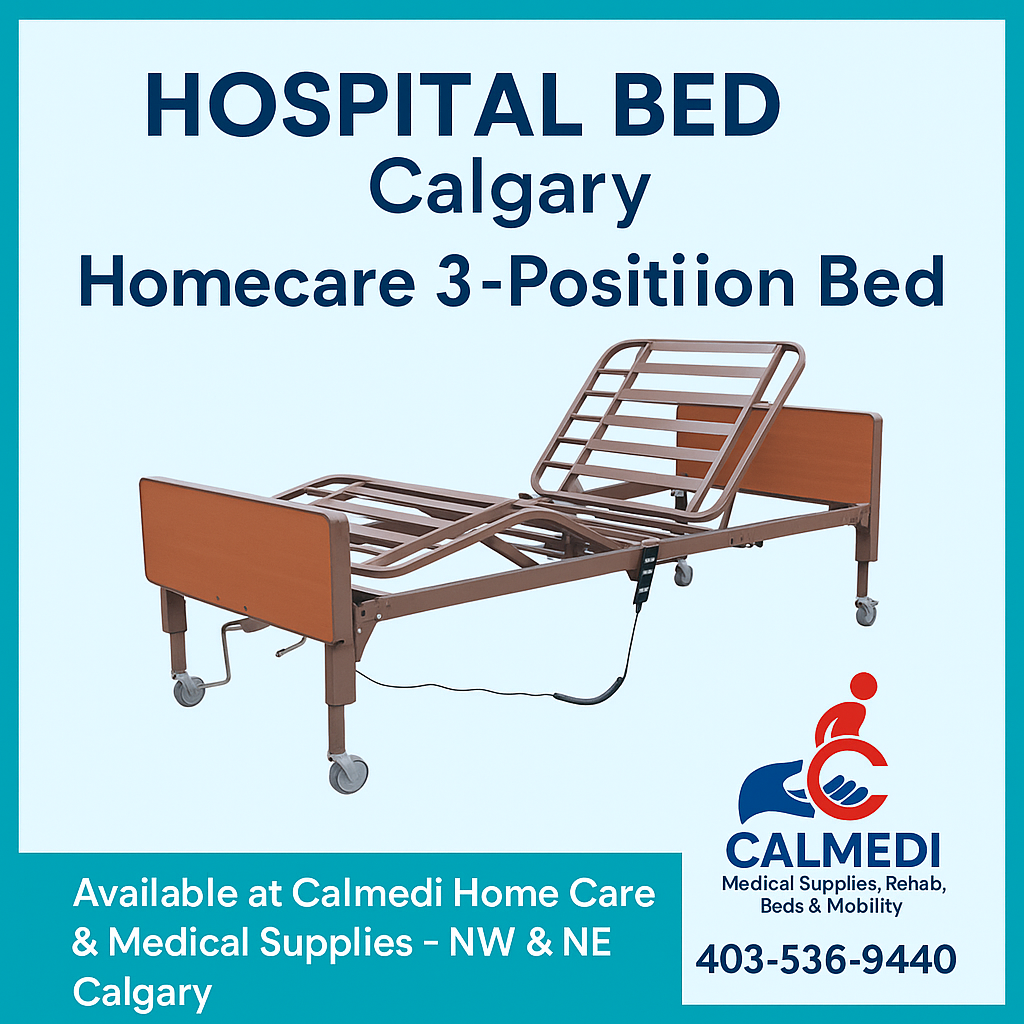 CalCare 3-Position Solid Hospital Bed – Long-Term Care Adjustable Bed