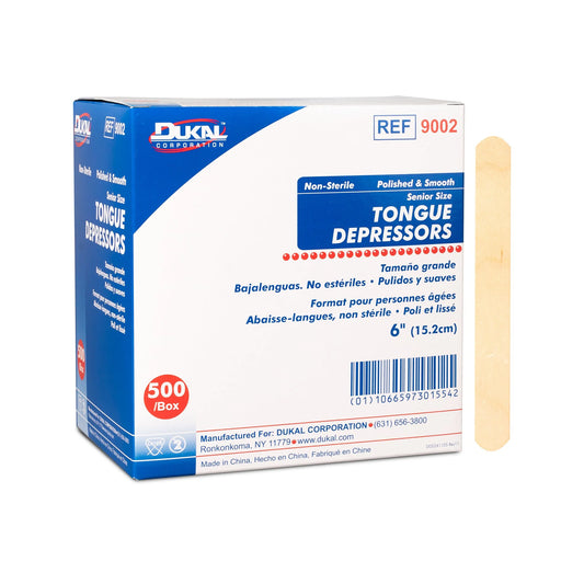 Dukal Senior Tongue Depressor 6 Inch, 17.5 mm Wide