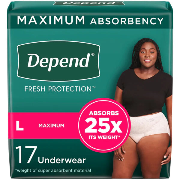 Depend Fresh Protection women's adult incontinence underwear